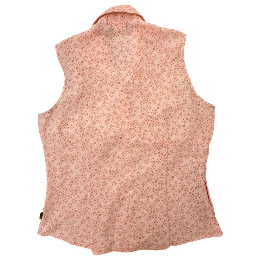The North Face Sleeveless Hiking Shirt Button Down Pink Pattern Size Large - Picture 3 of 13